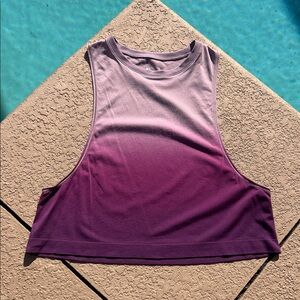 Athleta Ombre Purple Cropped Tank
